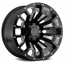 Black Rhino Wheel Pinatubo - 20 x 9.5 Black With Natural Accents - 2095PNT-88165B22