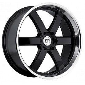 Black Rhino Wheel Pondora - 20 x 8.5 Gloss Black With Machined Lip - 2085PND306135B87