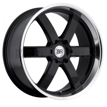 Black Rhino Wheel Pondora - 20 x 8.5 Gloss Black With Machined Lip - 2085PND306135B87