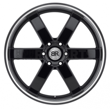 Black Rhino Wheel Pondora - 20 x 8.5 Gloss Black With Machined Lip - 2085PND306135B87-1