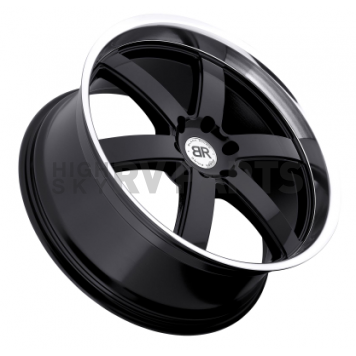 Black Rhino Wheel Pondora - 20 x 8.5 Gloss Black With Machined Lip - 2085PND306135B87-2