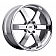 Black Rhino Wheel Pondora - 20 x 8.5 Silver With Machined Face - 2085PND306135S87