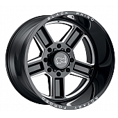 Black Rhino Wheel Canon - 22 x 14 Black With Natural Accents - 2214CAN-68165B22