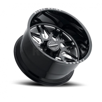 Black Rhino Wheel Twister - 24 x 14 Black With Natural Accents - 2414TWS-68165B22R-1