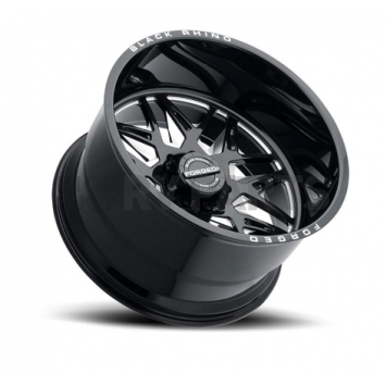 Black Rhino Wheel Twister - 22 x 14 Black With Natural Accents - 2214TWS-65127B71R-1