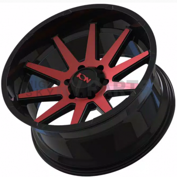 ION Wheels Series 143 - 20 x 9 Black With Red Natural Face - 143-2936BTR-1