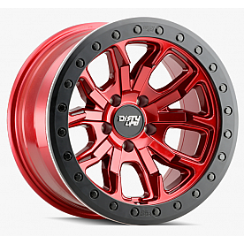 Dirty Life Race Wheels 9303 DT-1 Dual-Tek - 17 x 9  Candy Red With Simulated Beadlock Ring - 9303-7936R38