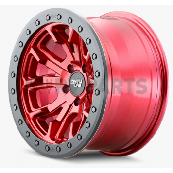 Dirty Life Race Wheels 9303 DT-1 Dual-Tek - 17 x 9  Candy Red With Simulated Beadlock Ring - 9303-7936R38-2