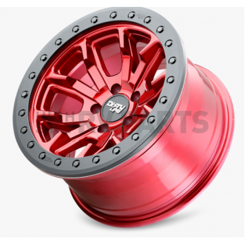 Dirty Life Race Wheels 9303 DT-1 Dual-Tek - 17 x 9  Candy Red With Simulated Beadlock Ring - 9303-7936R38-1