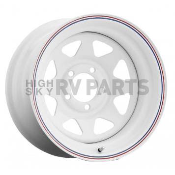 Keystone Wheel 21 Series 16 x 7 White With Red And Blue Stripes - 1627110564B