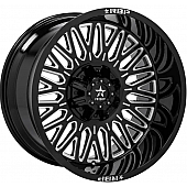 RBP Wheel 02R Tycoon - 22 x 12&nbsp;Black With Natural Accents - 02R-2212-70-44BG