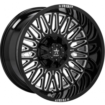 RBP Wheel 02R Tycoon - 20 x 12 Black With Natural Accents - 02R-2012-70-44BG