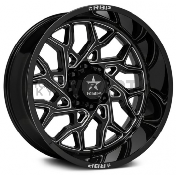 RBP Wheel 80R Scorpion 22 x 12  Black With Natural Accents - 80R-2212-63-49BG