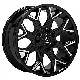 RBP Wheel 88R Tribute - 22 x 10&nbsp;Black With Natural Accents - 88R-2210-63+10BG