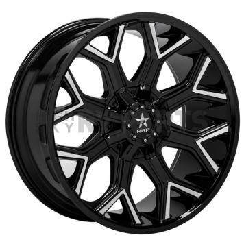 RBP Wheel 88R Tribute - 22 x 10 Black With Natural Accents - 88R-2210-63+10BG