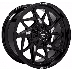 RBP Wheel 97R - 22 x 10&nbsp;Black With Natural Accents - 97R-2210-70+10BG