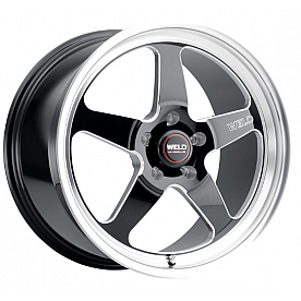 Weld Racing Wheels Ventura S104 - 20 x 9 Black With Natural Accents And Lip - S10409021P29