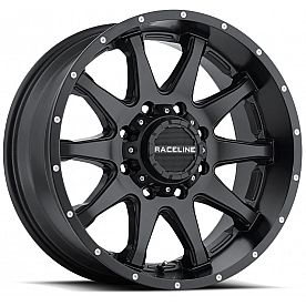 RaceLine Wheel 17 Diameter 0 Offset Aluminum Black Single