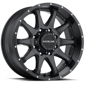 RaceLine Wheel 17 Diameter 0 Offset Aluminum Black Single