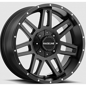 RaceLine Wheel 17 Diameter 0 Offset Aluminum Black Single