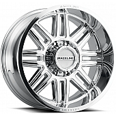 RaceLine Wheel 20 Diameter 18 Offset Aluminum Silver Single
