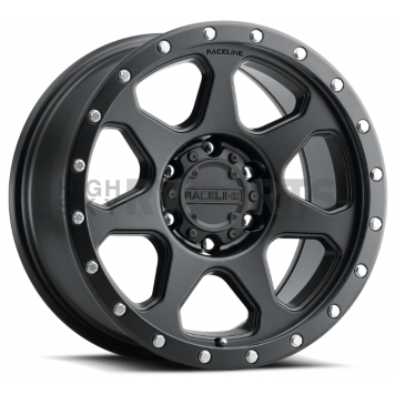 RaceLine Wheel 17 Diameter 0 Offset Aluminum Black Single