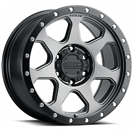 RaceLine Wheel 17 Diameter 0 Offset Aluminum Gun Metal Single