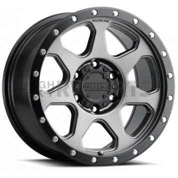 RaceLine Wheel 17 Diameter 0 Offset Aluminum Gun Metal Single