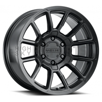 RaceLine Wheel 17 Diameter 0 Offset Aluminum Black Single