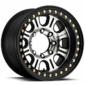 RaceLine Wheel RT232 Monster 17 x 8.5&nbsp;Black With Natural Face - RT232-78560+06