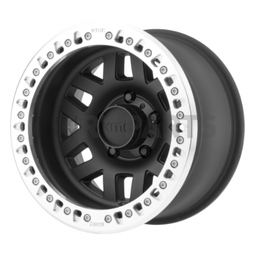 KMC Wheel 17 Inch Diameter - 38 Offset Aluminum Black Single - KM23579050738N
