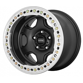 KMC Wheel 17 Inch Diameter - 38 Offset Aluminum Black Single - KM23379050738N