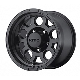 KMC Wheel 17 Inch Diameter - 6 Offset Aluminum Black Single - KM52279050706N