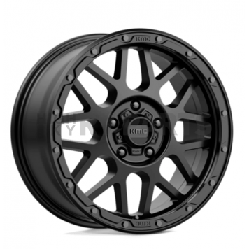 KMC Wheel 20 Diameter 18 Offset Aluminum Black Single