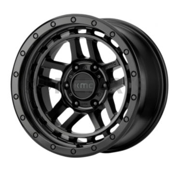 KMC Wheel 17 Inch Diameter 18 Offset Aluminum Black Single - KM54078550518