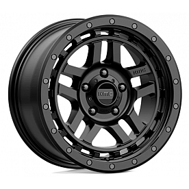 KMC Wheel 18 Diameter 0 Offset Aluminum Black Single