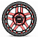 KMC Wheel 18 Diameter 0 Offset Aluminum Black With Natural Red Tinted Face Single