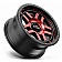 KMC Wheel 18 Diameter 0 Offset Aluminum Black With Natural Red Tinted Face Single