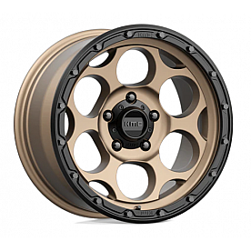 KMC Wheel 20 Diameter 0 Offset Aluminum Bronze With Black Lip Single