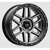 KMC Wheel 20 Diameter 18 Offset Aluminum Black With Gray Tinted Lip Single