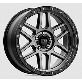 KMC Wheel 20 Diameter 0 Offset Aluminum Black With Gray Tinted Lip Single