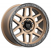 KMC Wheel 20 Diameter 0 Offset Aluminum Bronze With Black Lip Single