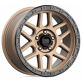 KMC Wheel 20 Diameter 0 Offset Aluminum Bronze With Black Lip Single