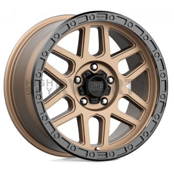 KMC Wheel 18 Diameter 18 Offset Aluminum Bronze With Black Lip Single