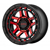 KMC Wheel KM540 Recon 18 x 8.5 Black With Natural Red Tinted Face - KM54088568900