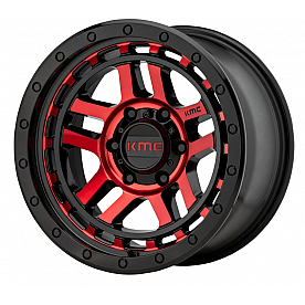 KMC Wheel KM540 Recon 18 x 8.5 Black With Natural Red Tinted Face - KM54088568900