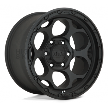 KMC Wheel 17 Inch Diameter 18 Offset Aluminum Black Single - KM54178568718