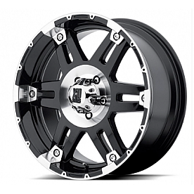 KMC Wheel 17 Inch Diameter 18 Offset Aluminum Black Single - XD79778063318