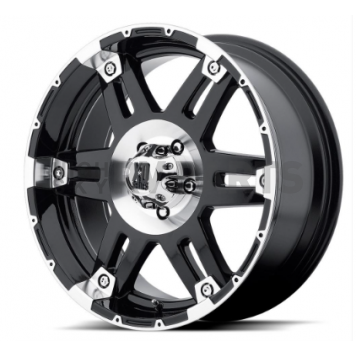 KMC Wheel 17 Inch Diameter 18 Offset Aluminum Black Single - XD79778063318