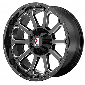 KMC Wheel XD806 Bomb - 18 x 9 Black With Natural Accents - XD80689066330